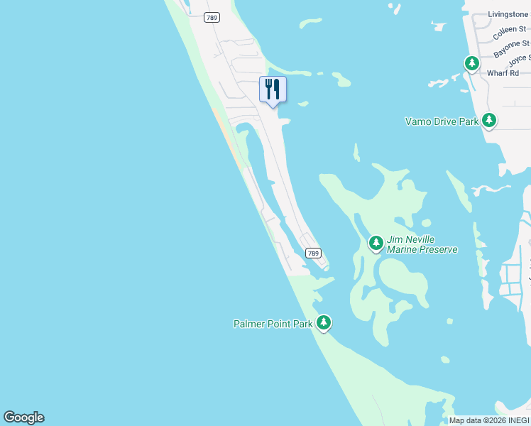 map of restaurants, bars, coffee shops, grocery stores, and more near 9150 Blind Pass Road in Sarasota