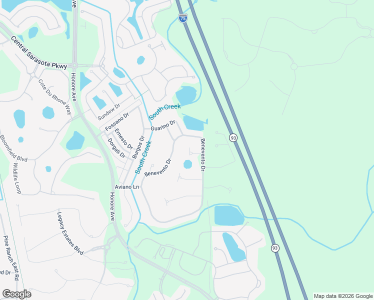 map of restaurants, bars, coffee shops, grocery stores, and more near 5994 Demarco Court in Sarasota