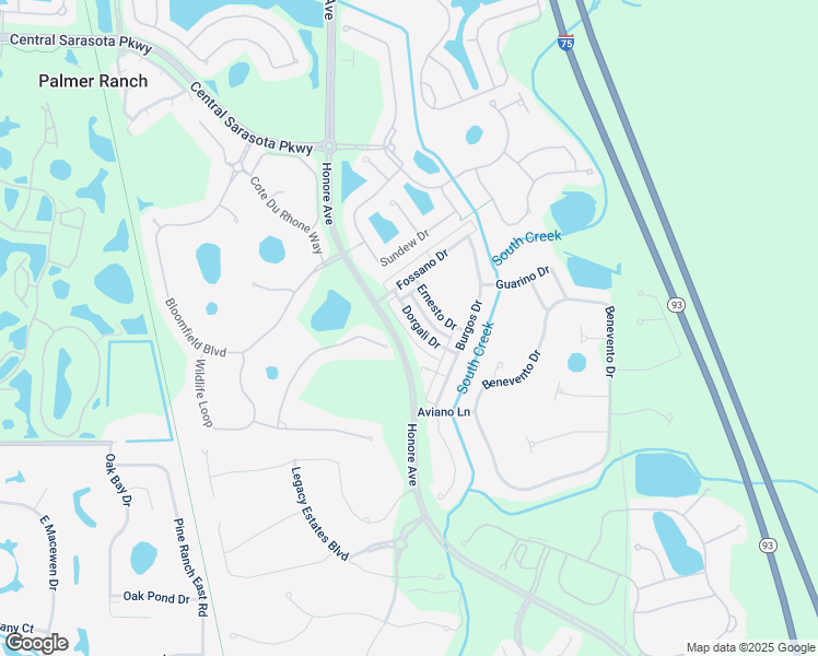 map of restaurants, bars, coffee shops, grocery stores, and more near 1418 Dorgali Drive in Sarasota