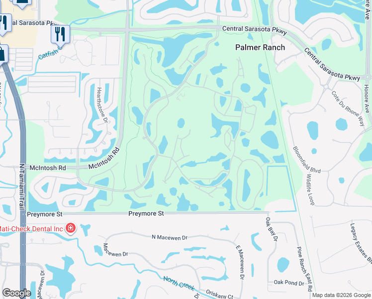 map of restaurants, bars, coffee shops, grocery stores, and more near 4639 Chapel Hill Drive in Sarasota