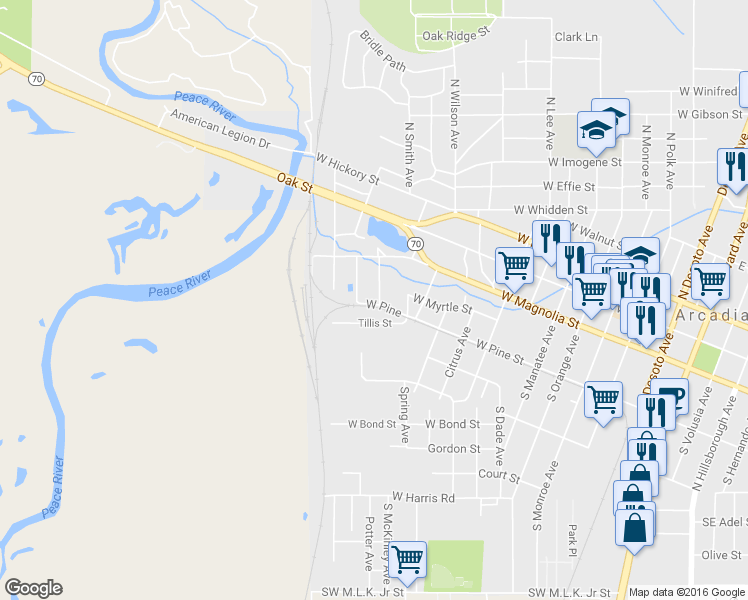 map of restaurants, bars, coffee shops, grocery stores, and more near 138 South Baldwin Avenue in Arcadia