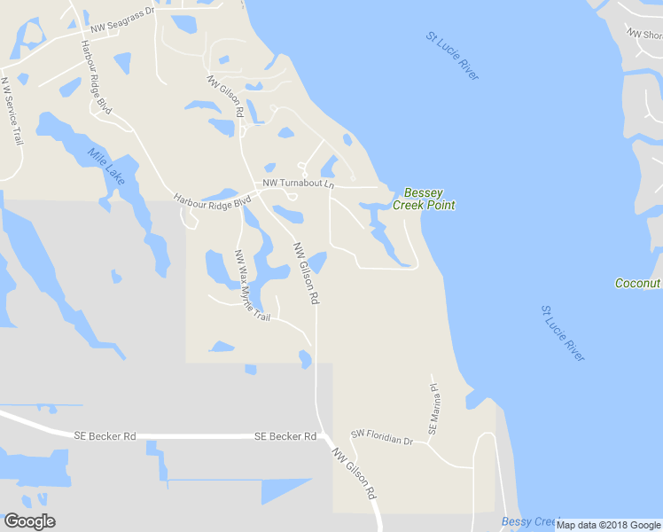 map of restaurants, bars, coffee shops, grocery stores, and more near 3217 Northwest Perimeter Road in Palm City
