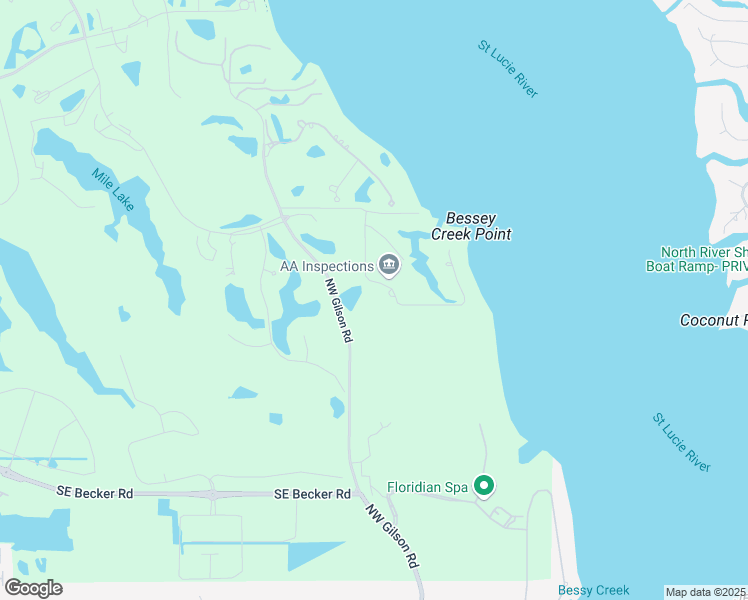 map of restaurants, bars, coffee shops, grocery stores, and more near 3217 Northwest Perimeter Road in Palm City