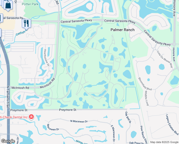 map of restaurants, bars, coffee shops, grocery stores, and more near 4645 Tower Hill Lane in Sarasota