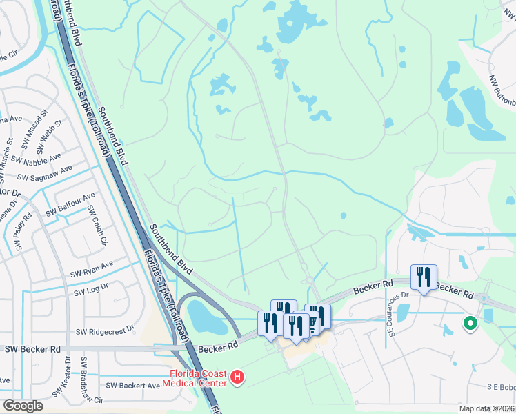 map of restaurants, bars, coffee shops, grocery stores, and more near 159 Southeast Bella Strano in Port St. Lucie