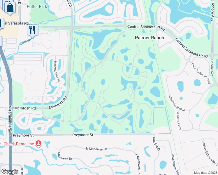 map of restaurants, bars, coffee shops, grocery stores, and more near 4645 Tower Hill Lane in Sarasota