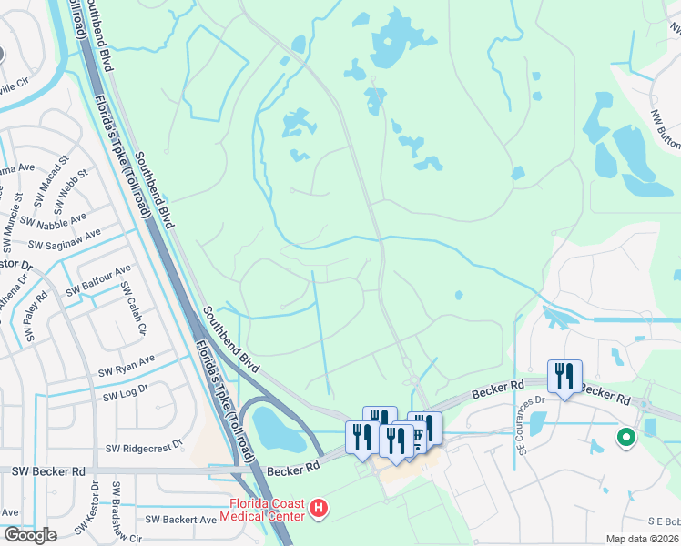map of restaurants, bars, coffee shops, grocery stores, and more near 159 Southeast Bella Strano in Port St. Lucie