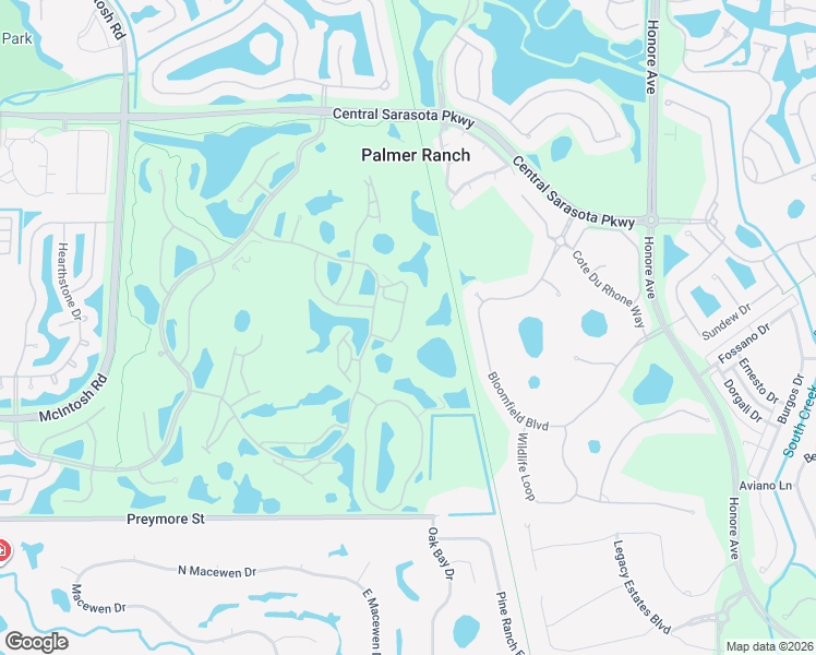 map of restaurants, bars, coffee shops, grocery stores, and more near 8951 Veranda Way in Sarasota