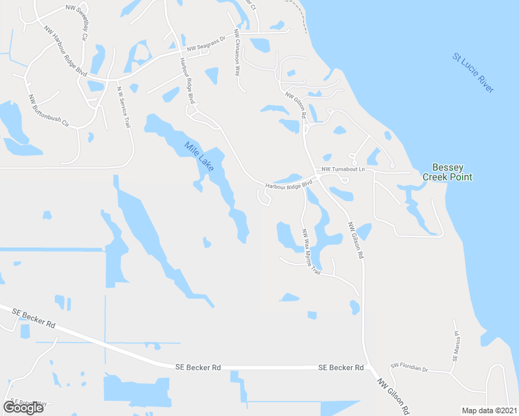 map of restaurants, bars, coffee shops, grocery stores, and more near 13448 Harbour Ridge Boulevard in Palm City