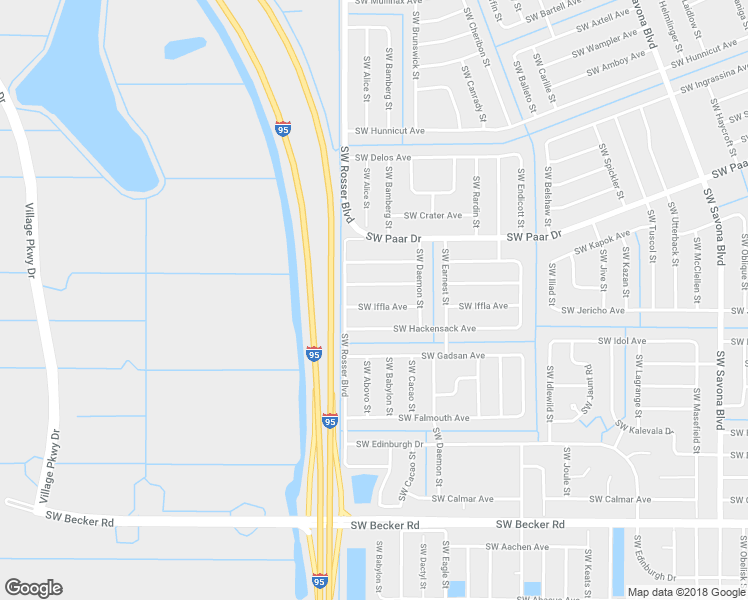 map of restaurants, bars, coffee shops, grocery stores, and more near 1557 Southwest Iffla Avenue in Port St. Lucie