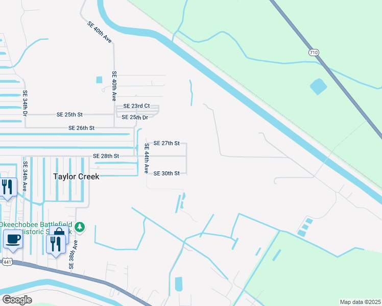 map of restaurants, bars, coffee shops, grocery stores, and more near 2702 Southeast 47th Terrace in Okeechobee