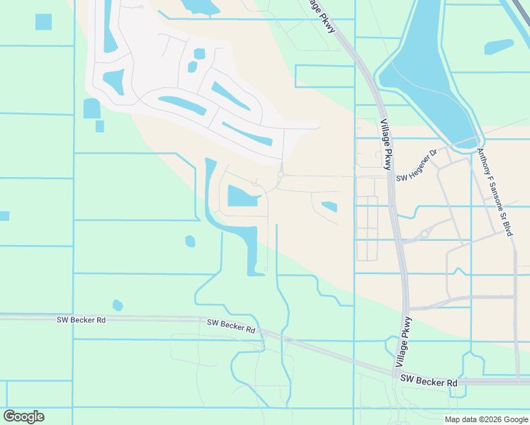 map of restaurants, bars, coffee shops, grocery stores, and more near Southwest Village Parkway in Port St. Lucie