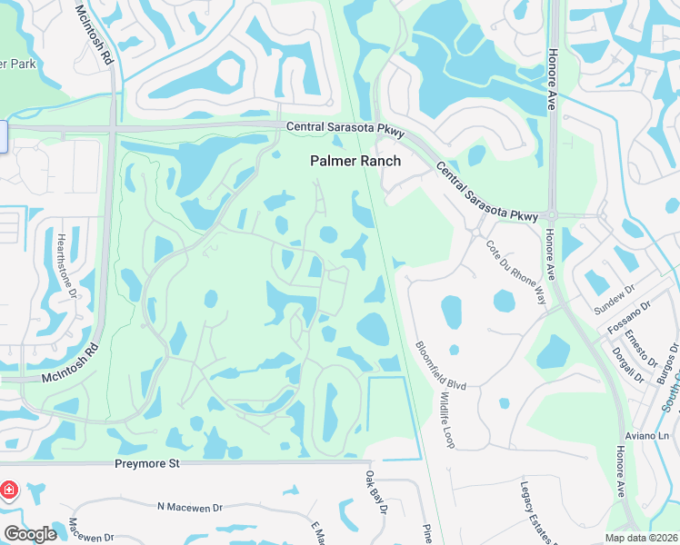 map of restaurants, bars, coffee shops, grocery stores, and more near 8921 Veranda Way in Sarasota