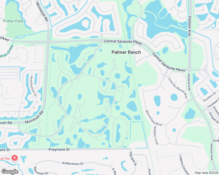 map of restaurants, bars, coffee shops, grocery stores, and more near 8950 Olde Hickory Avenue in Sarasota