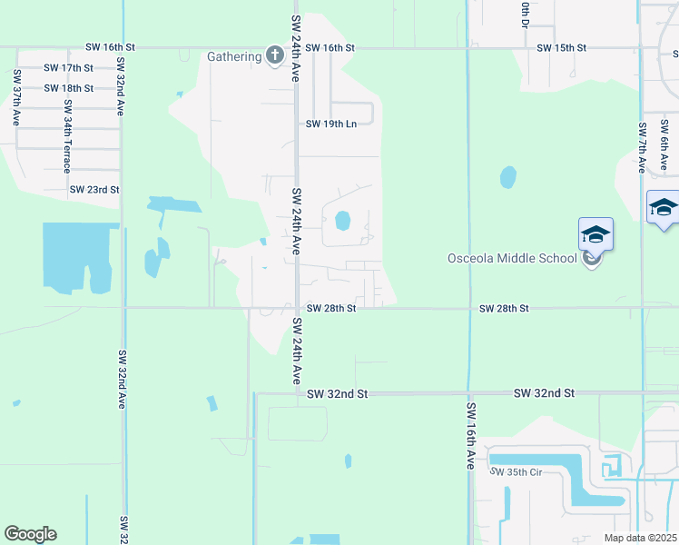 map of restaurants, bars, coffee shops, grocery stores, and more near 2658 Southwest 24th Avenue in Okeechobee