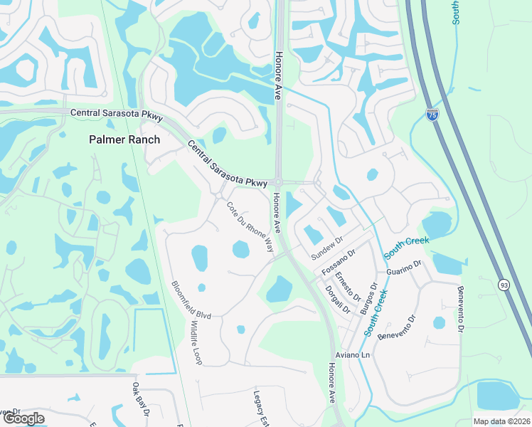 map of restaurants, bars, coffee shops, grocery stores, and more near 5155 Cantabria Crest in Sarasota