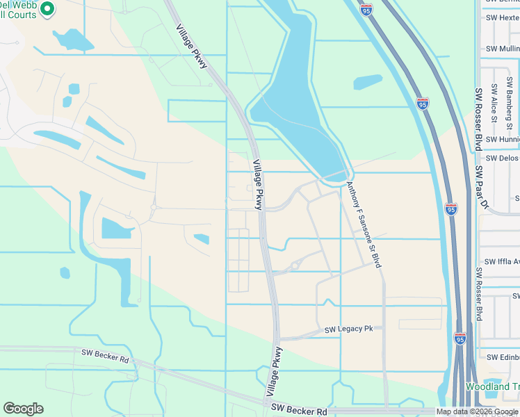 map of restaurants, bars, coffee shops, grocery stores, and more near 138 Southwest Village Parkway in Port St. Lucie