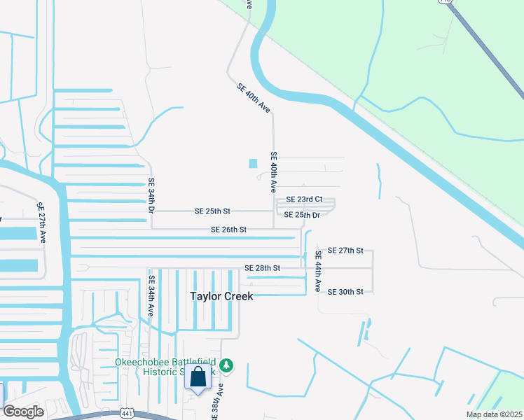 map of restaurants, bars, coffee shops, grocery stores, and more near 2427 Southeast 40th Avenue in Okeechobee
