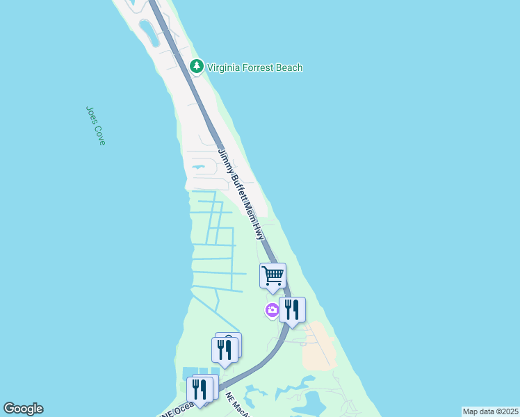 map of restaurants, bars, coffee shops, grocery stores, and more near 1357 Northeast Ocean Boulevard in Stuart