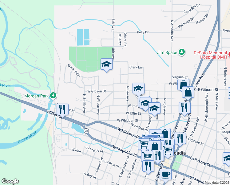 map of restaurants, bars, coffee shops, grocery stores, and more near 118 North Johnson Avenue in Arcadia