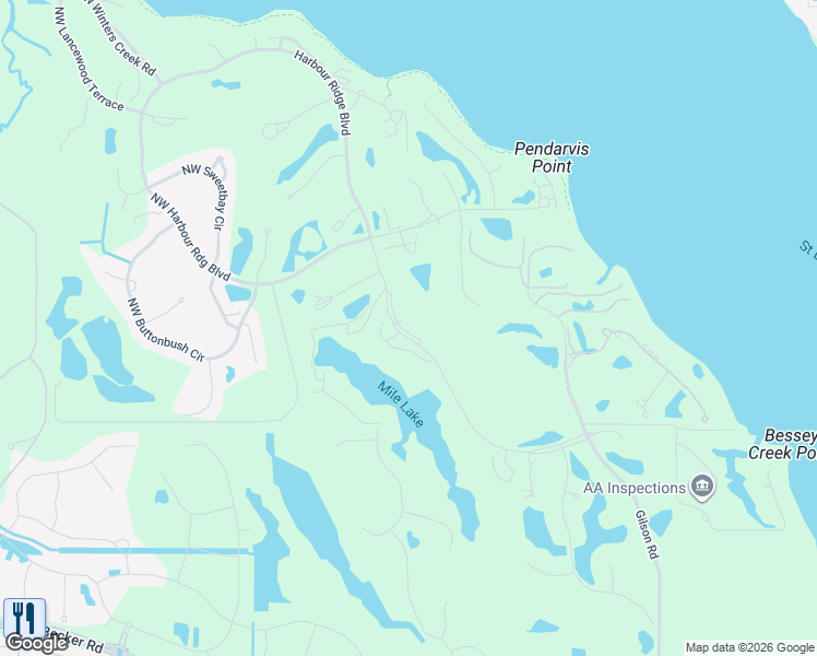 map of restaurants, bars, coffee shops, grocery stores, and more near 13211 Harbour Ridge Boulevard in Palm City