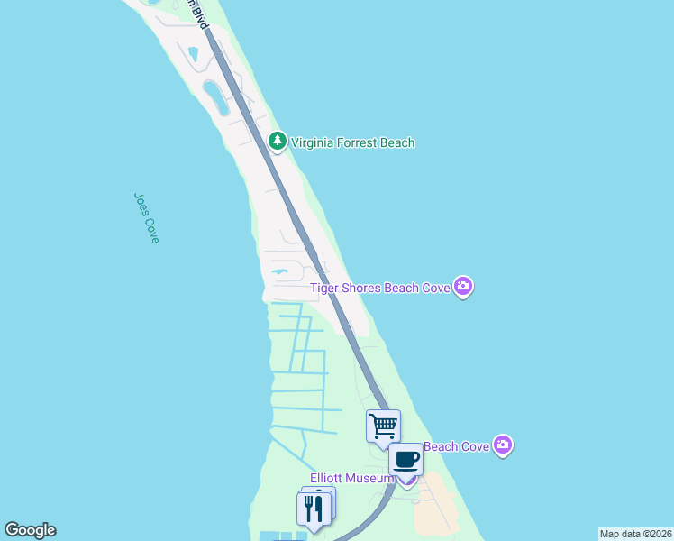 map of restaurants, bars, coffee shops, grocery stores, and more near 1555 Northeast Ocean Boulevard in Stuart