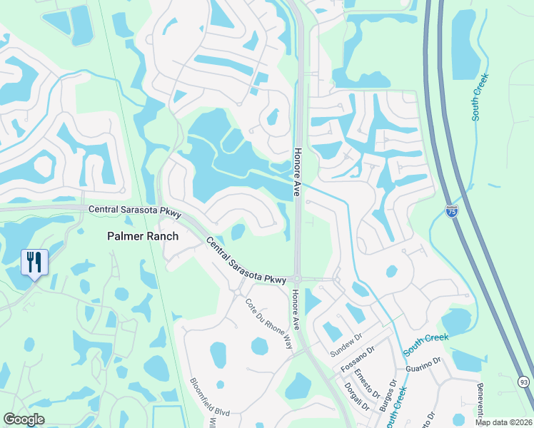 map of restaurants, bars, coffee shops, grocery stores, and more near 5196 Far Oak Circle in Sarasota