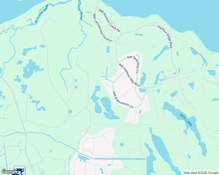 map of restaurants, bars, coffee shops, grocery stores, and more near 1491 Northwest Wild Olive Court in Palm City