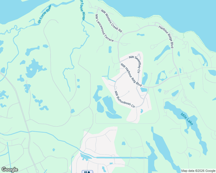 map of restaurants, bars, coffee shops, grocery stores, and more near 1491 Northwest Wild Olive Court in Palm City