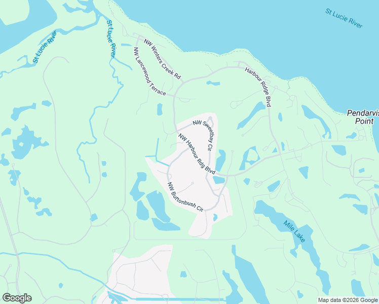 map of restaurants, bars, coffee shops, grocery stores, and more near 12901 Northwest Harbour Ridge Boulevard in Palm City