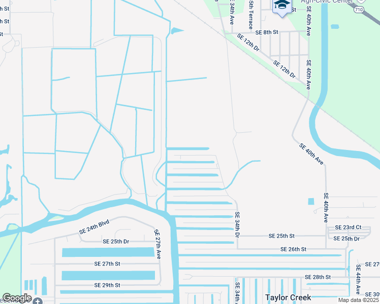 map of restaurants, bars, coffee shops, grocery stores, and more near 3011 Southeast 18th Court in Okeechobee