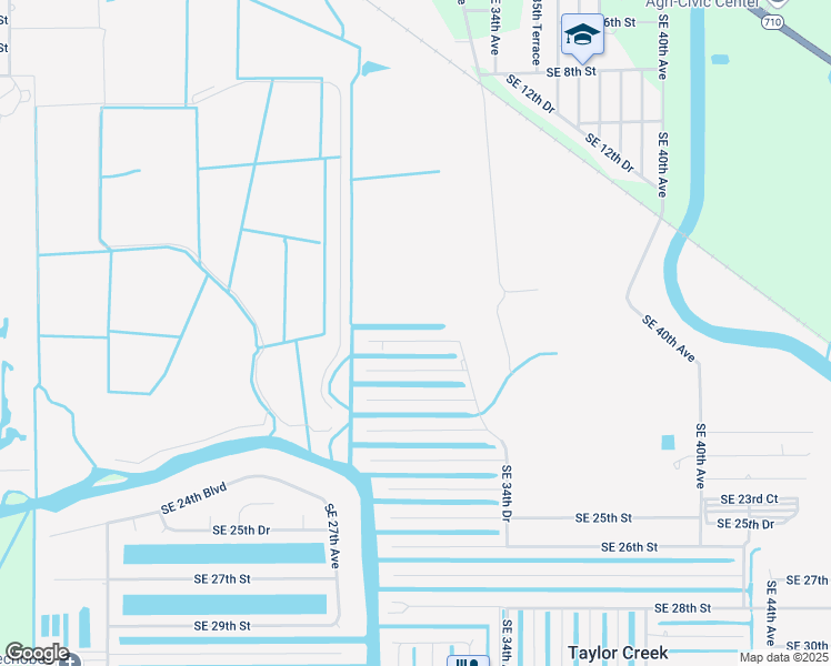 map of restaurants, bars, coffee shops, grocery stores, and more near 3011 Southeast 18th Court in Okeechobee