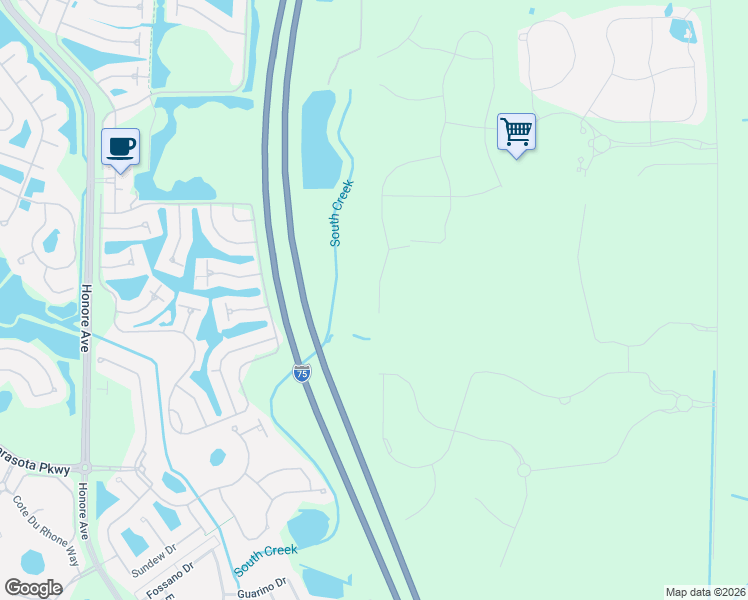 map of restaurants, bars, coffee shops, grocery stores, and more near Highway 93 in Sarasota
