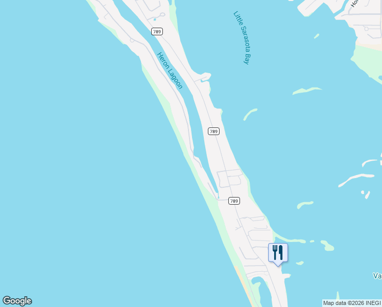 map of restaurants, bars, coffee shops, grocery stores, and more near 8440 Sanderling Road in Sarasota