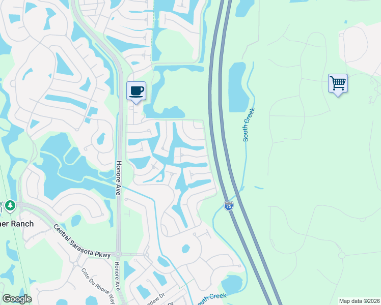 map of restaurants, bars, coffee shops, grocery stores, and more near 5812 Helicon Place in Sarasota