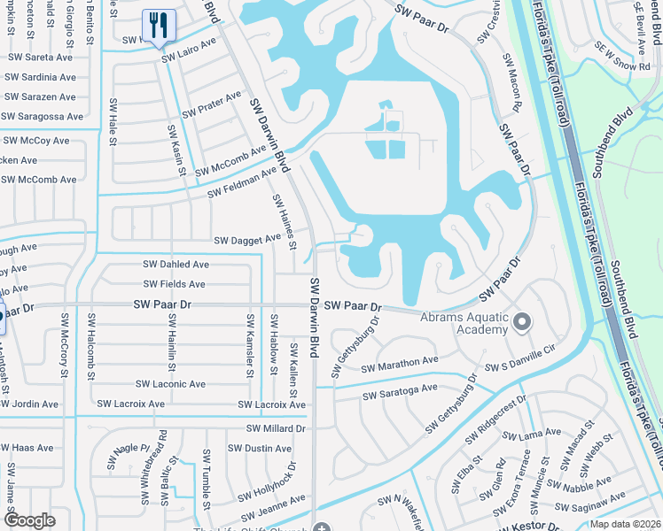 map of restaurants, bars, coffee shops, grocery stores, and more near 406 Southwest Sundance Tr in Port St. Lucie