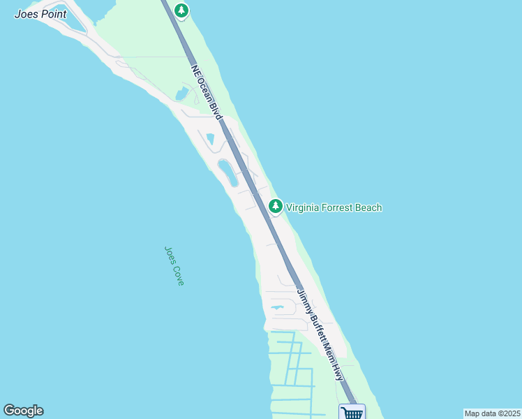 map of restaurants, bars, coffee shops, grocery stores, and more near 1900 Northeast Ocean Boulevard in Stuart