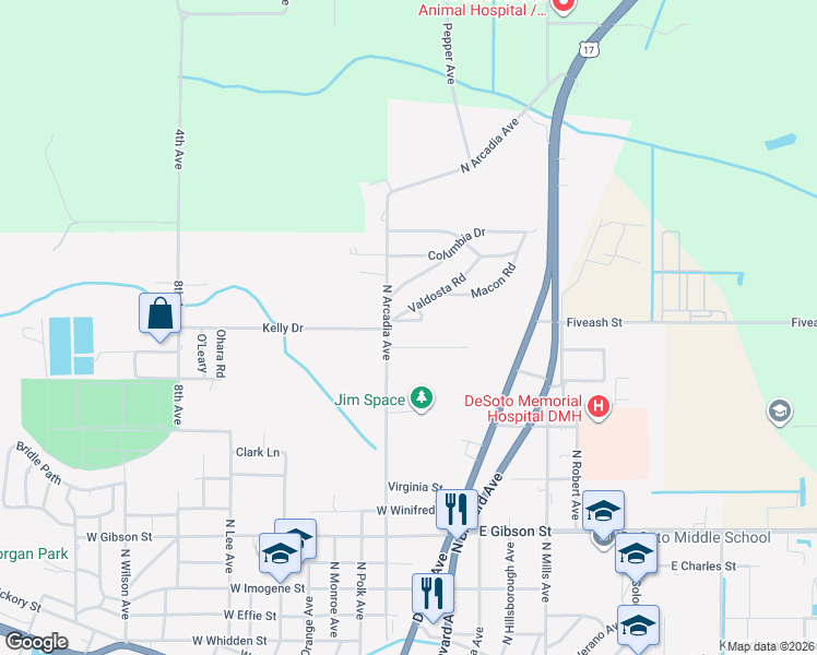 map of restaurants, bars, coffee shops, grocery stores, and more near 411 Frankfort Street in Arcadia
