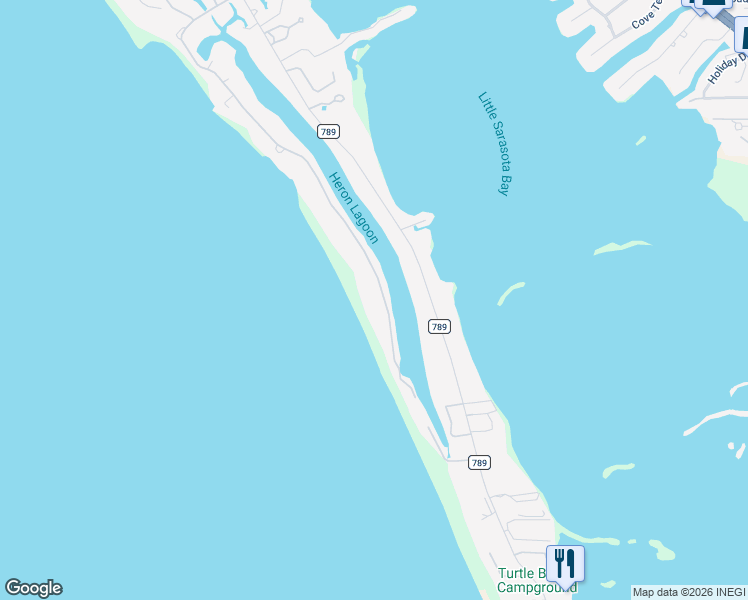 map of restaurants, bars, coffee shops, grocery stores, and more near 8250 Sanderling Road in Sarasota