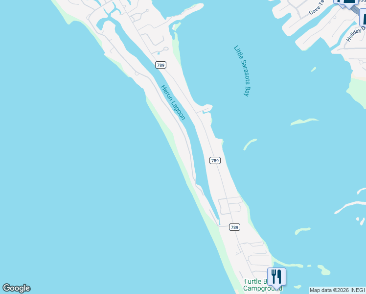 map of restaurants, bars, coffee shops, grocery stores, and more near 8250 Sanderling Road in Sarasota