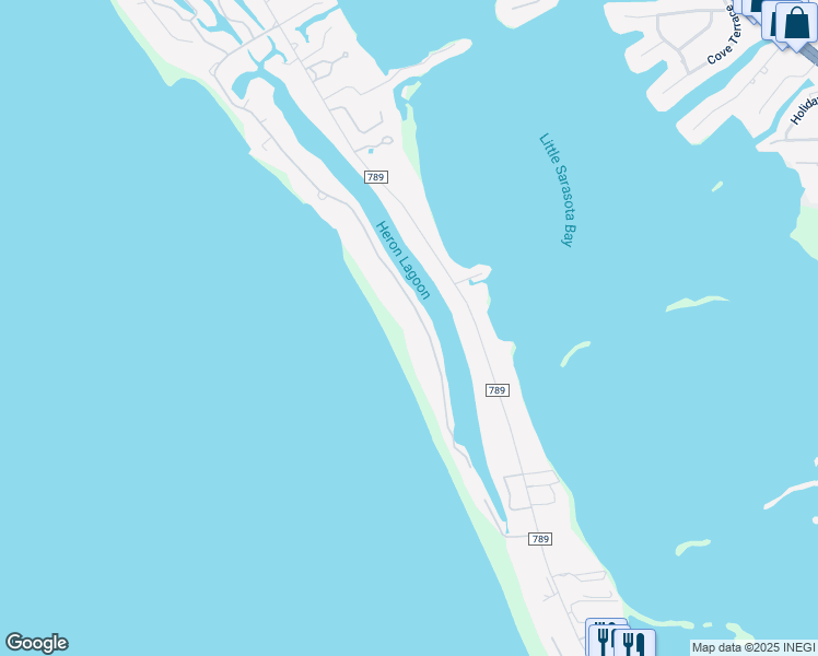 map of restaurants, bars, coffee shops, grocery stores, and more near 8218 Sanderling Road in Sarasota