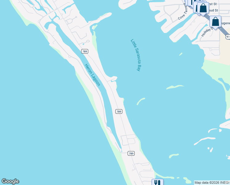 map of restaurants, bars, coffee shops, grocery stores, and more near 8206 Midnight Pass Road in Sarasota