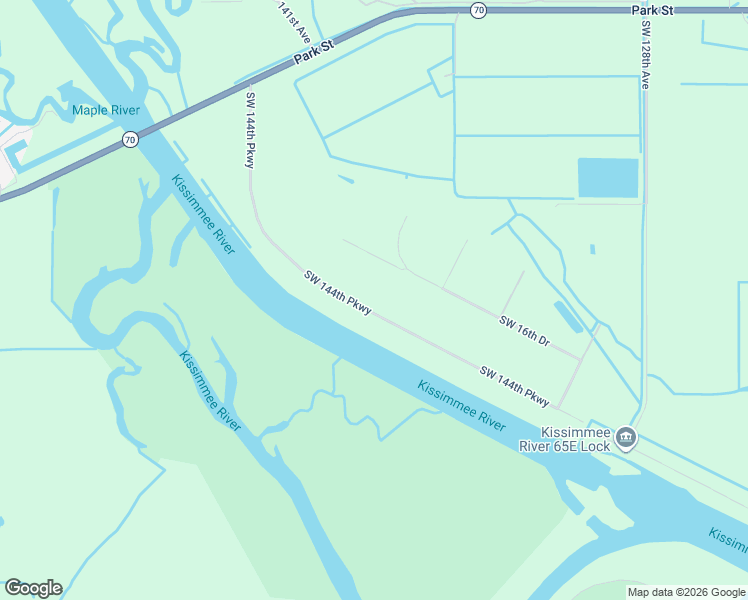map of restaurants, bars, coffee shops, grocery stores, and more near 14005 Southwest 144th Parkway in Okeechobee