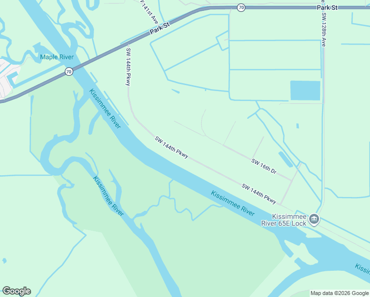 map of restaurants, bars, coffee shops, grocery stores, and more near 14005 Southwest 144th Parkway in Okeechobee