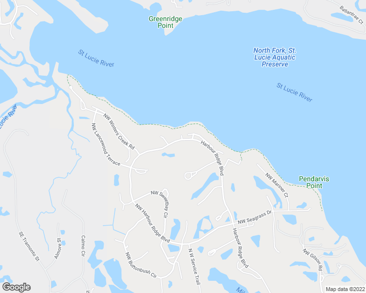 map of restaurants, bars, coffee shops, grocery stores, and more near 12431 Harbour Ridge Boulevard in Palm City