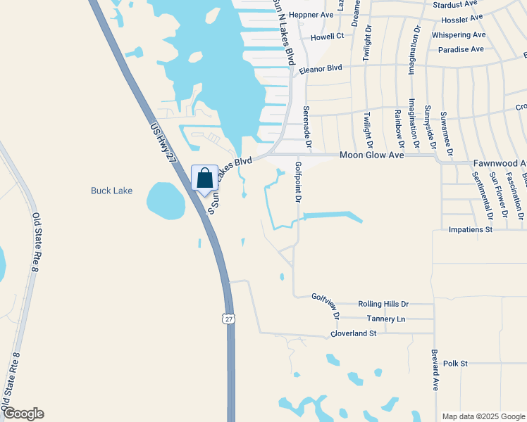 map of restaurants, bars, coffee shops, grocery stores, and more near 98 Fairway Drive in Lake Placid
