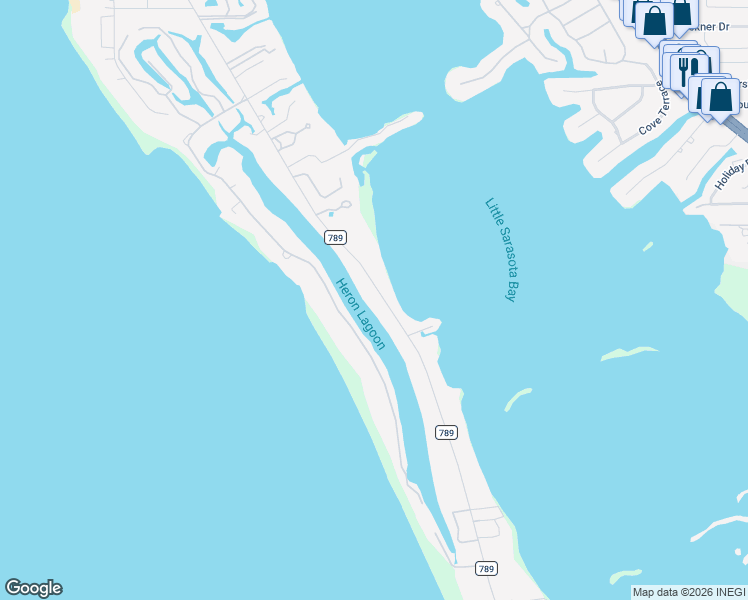 map of restaurants, bars, coffee shops, grocery stores, and more near 8009 Midnight Pass Road in Sarasota