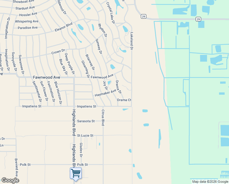 map of restaurants, bars, coffee shops, grocery stores, and more near Hayride Avenue in Lake Placid