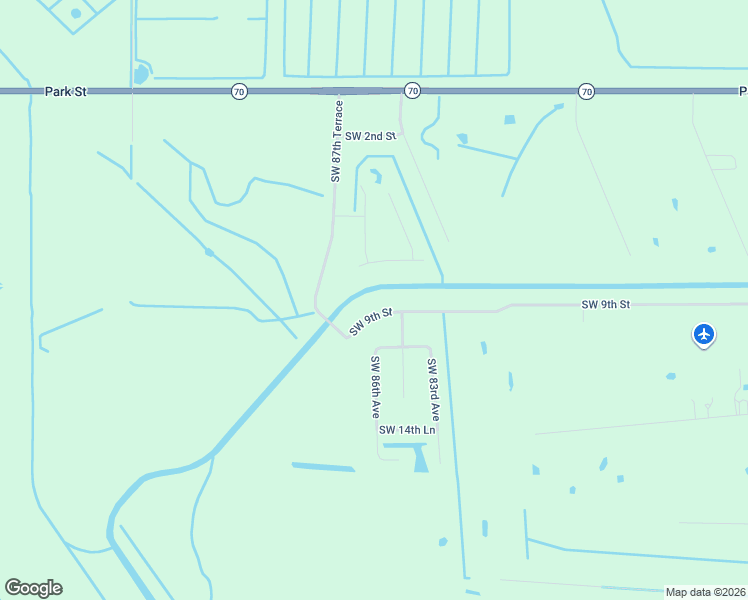 map of restaurants, bars, coffee shops, grocery stores, and more near 8575 Southwest 9th Street in Okeechobee
