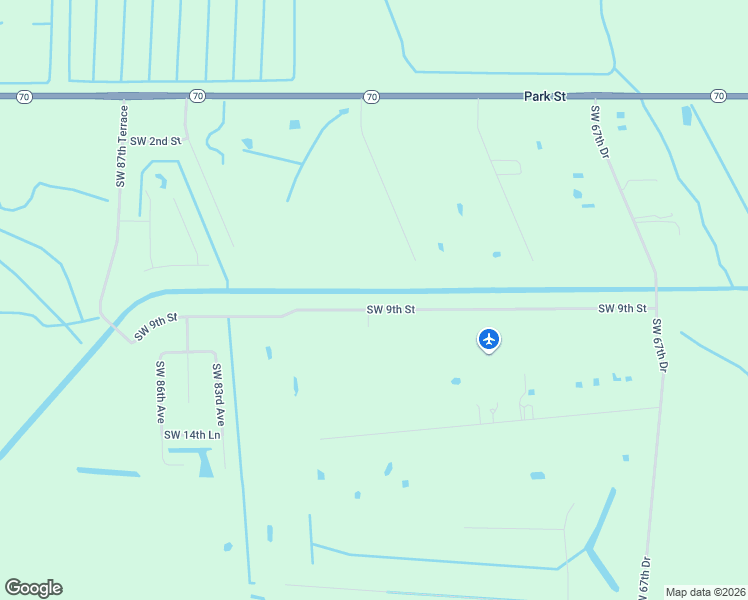 map of restaurants, bars, coffee shops, grocery stores, and more near 7675 Southwest 9th Street in Okeechobee